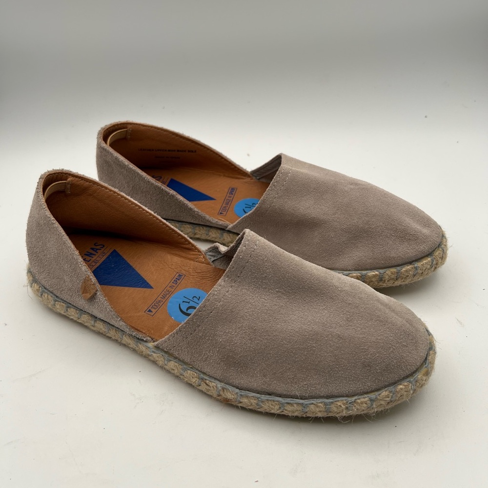Verbenas Gray Suede Classic Espadrilles | Size 37 EU, 6.5 US